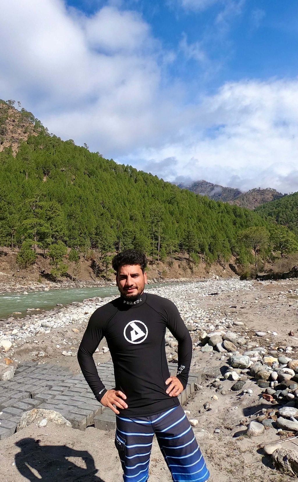 Anil Singh getting ready for rafting
