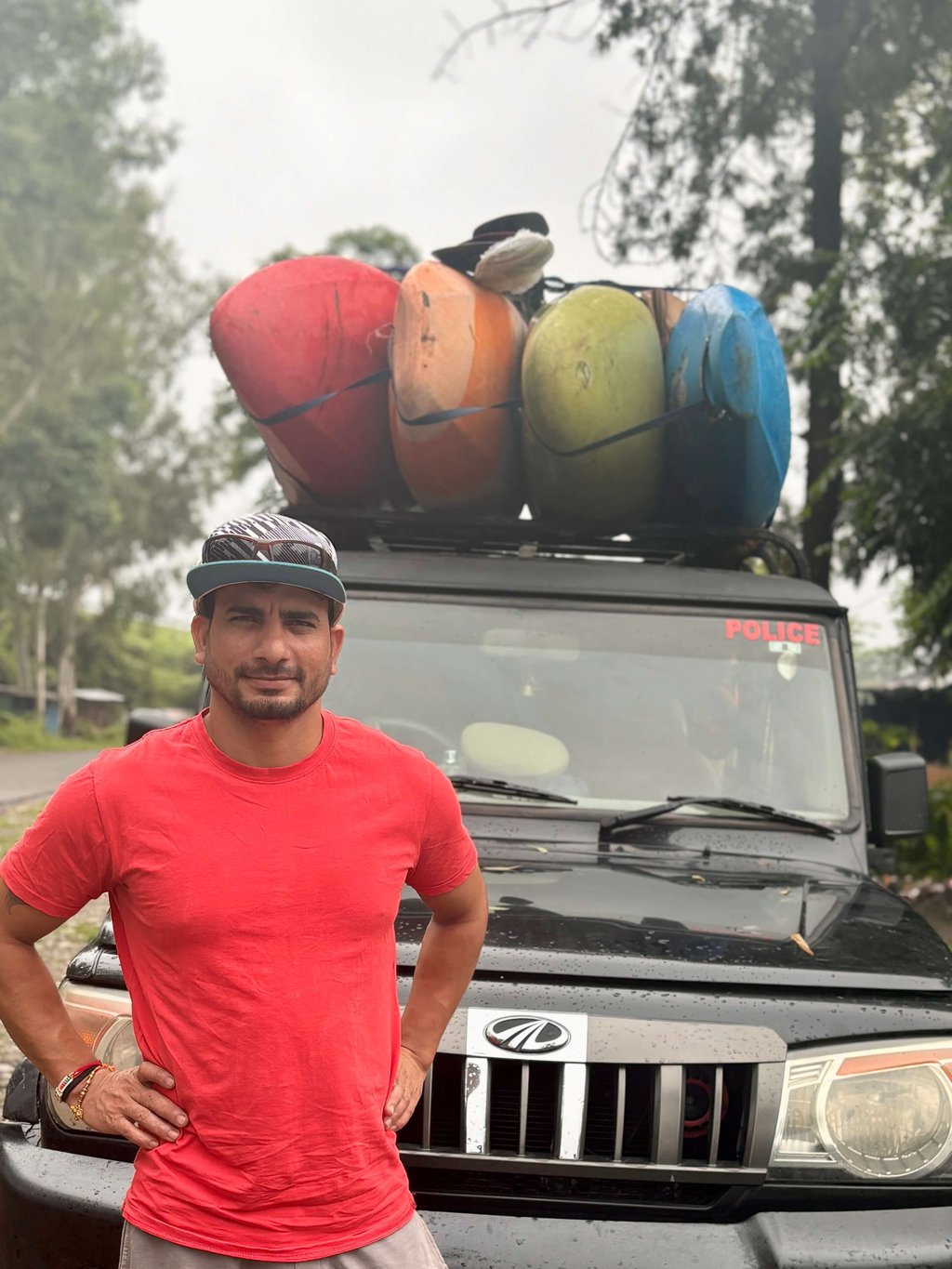Anil Singh doing Kayaking