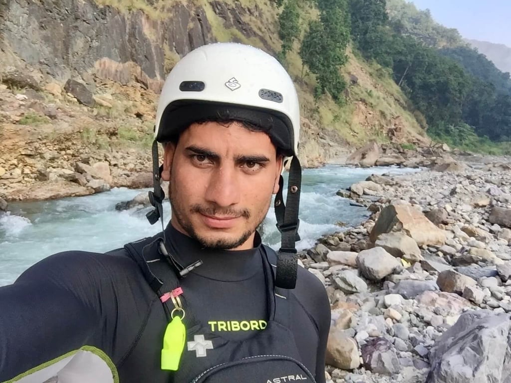 Anil Singh doing River Rafting