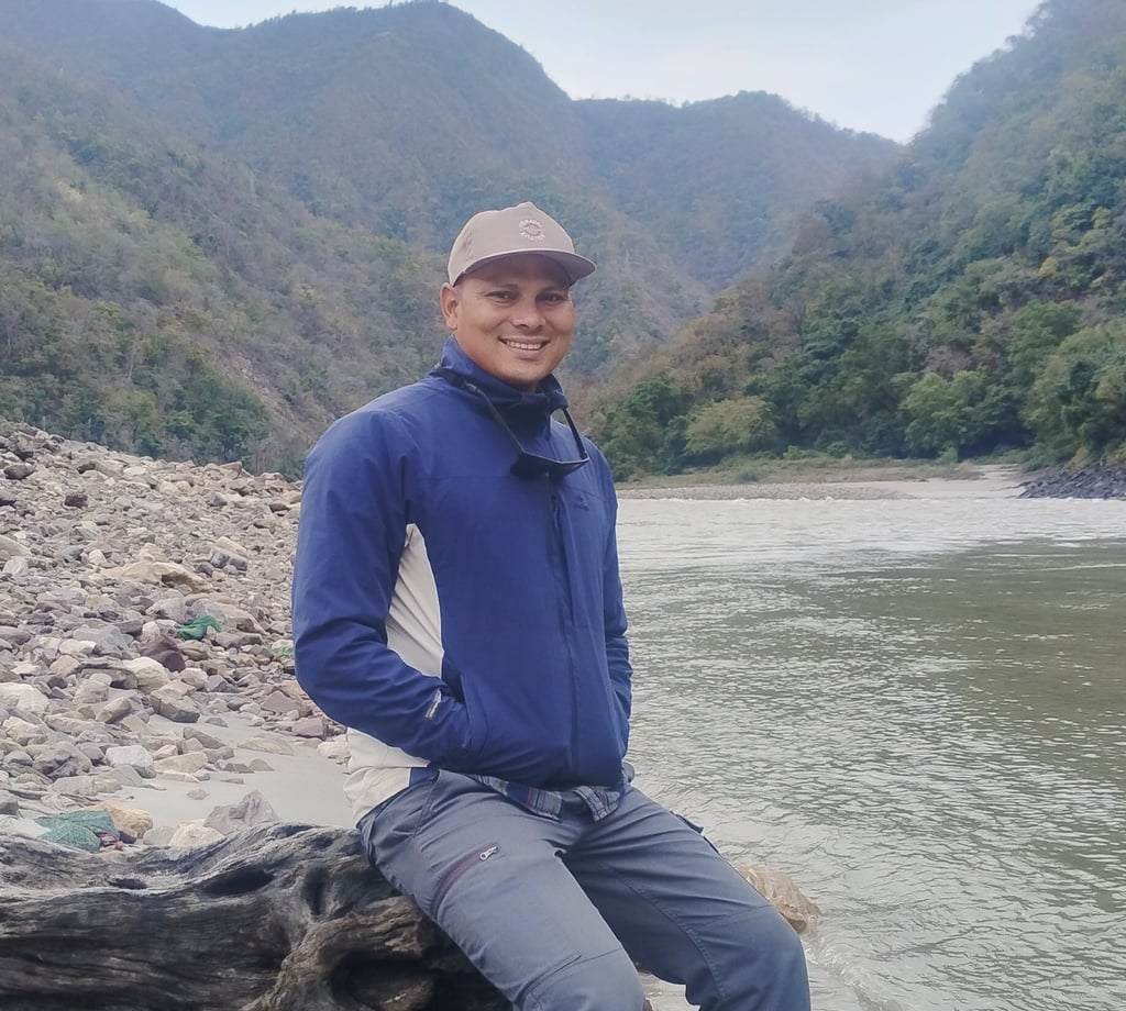 Anup singh at beach